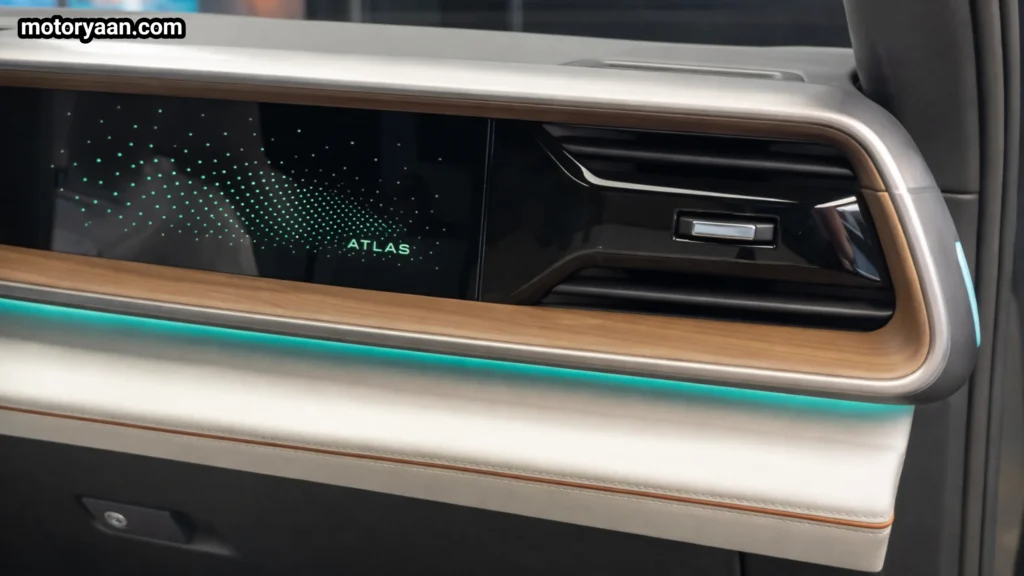 Volkswagen Atlas SEL R Line dashboard ambient lighting passenger side