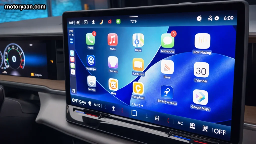 2027 Volkswagen Atlas SEL R Line infotainment touchscreen system