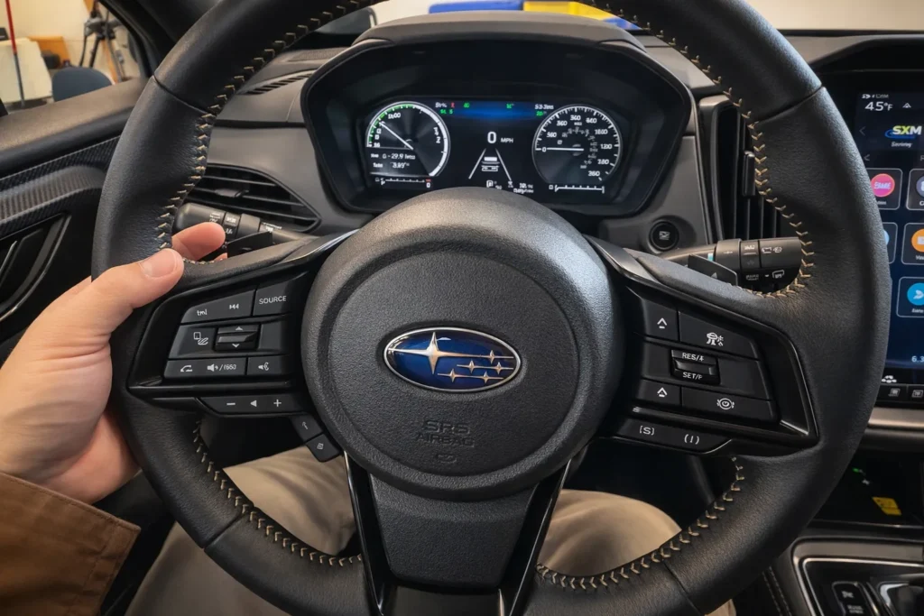 2026 Subaru Crosstrek Hybrid Steering Wheel and Cluster