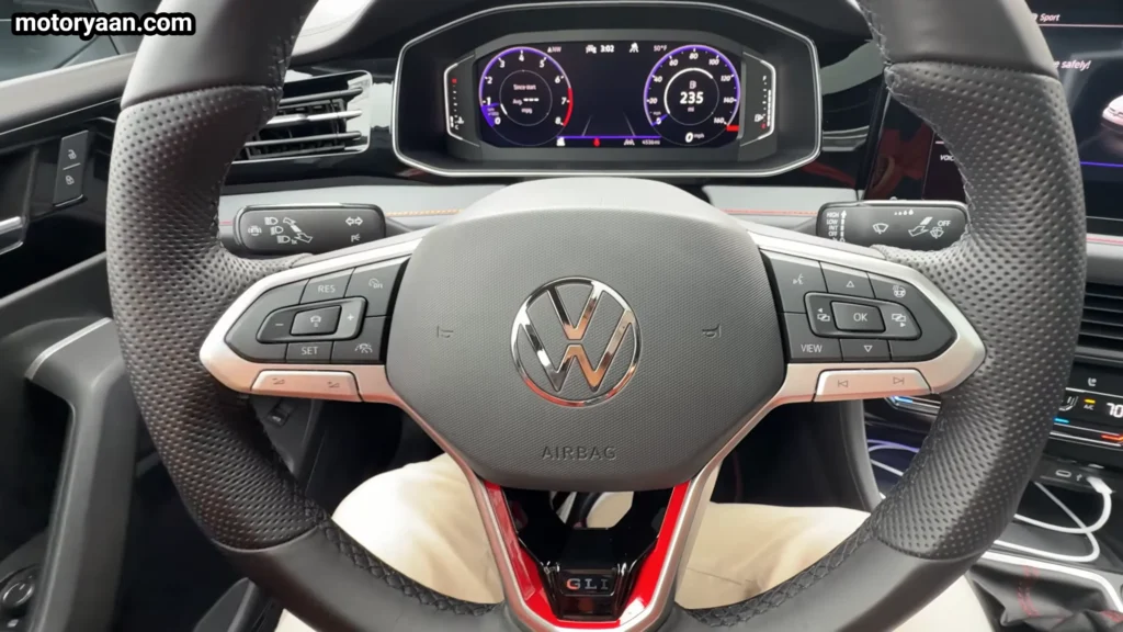 2026 Volkswagen Jetta GLI steering wheel with mounted controls