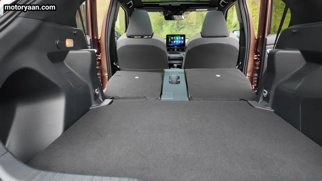 2026 Toyota Yaris Cross boot space showing cargo capacity and layout