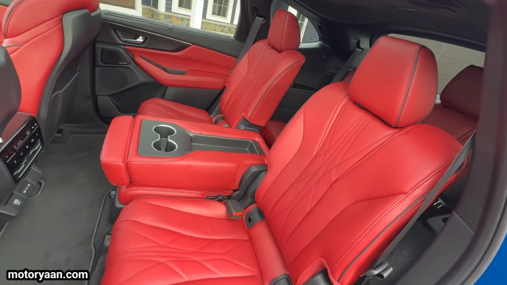 2026 Acura MDX Type S second row seats with bench configuration and premium materials
