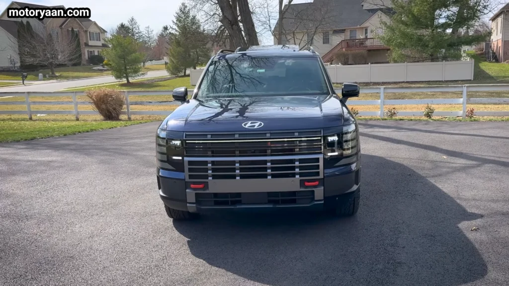 2026 Hyundai Palisade XRT Pro front profile with LED headlights and grille design