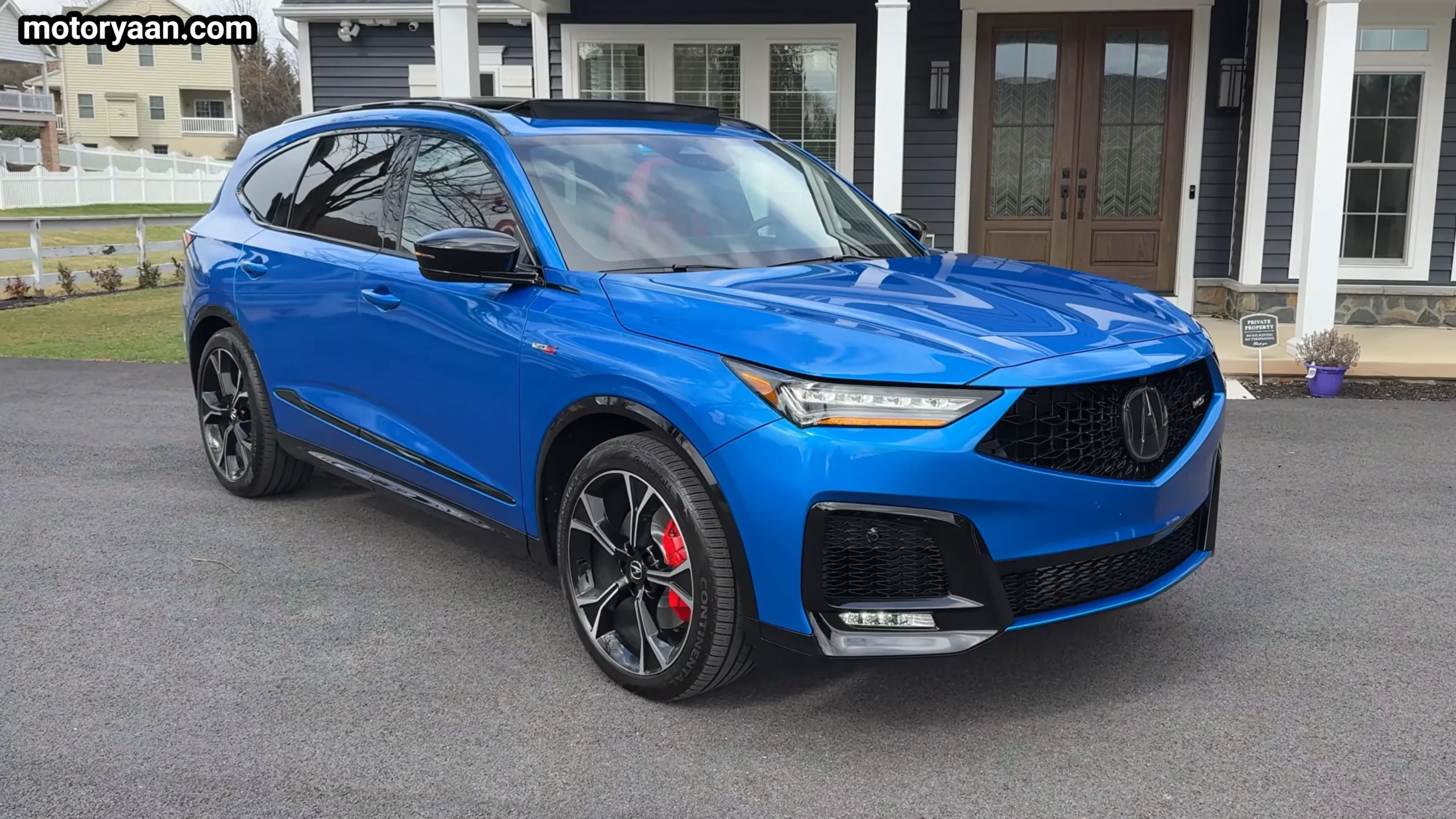 2026 Acura MDX Type S front three quarter view showing sporty stance and body lines