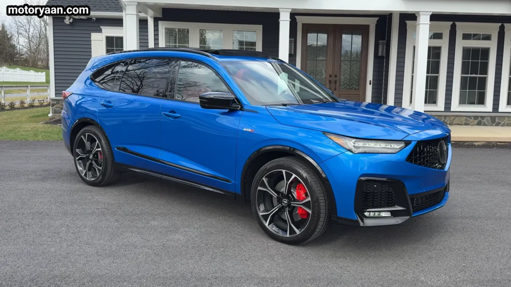 2026 Acura MDX Type S full side profile showing long wheelbase and SUV proportions