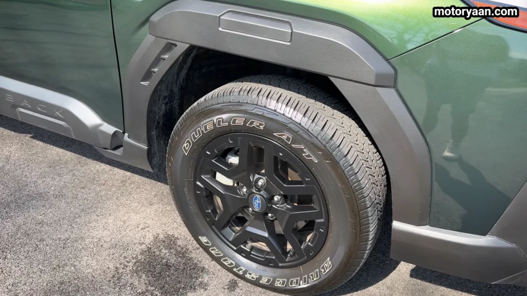 2026 Subaru Outback Wilderness alloy wheels with all terrain tires