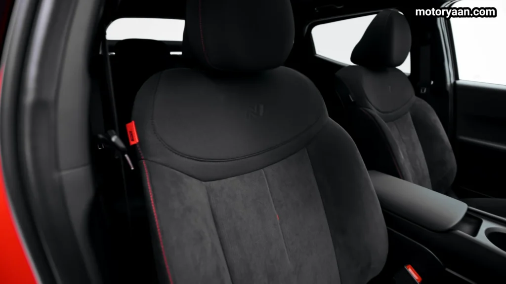 Hyundai Ioniq 3 front seats with modern cabin design and upholstery