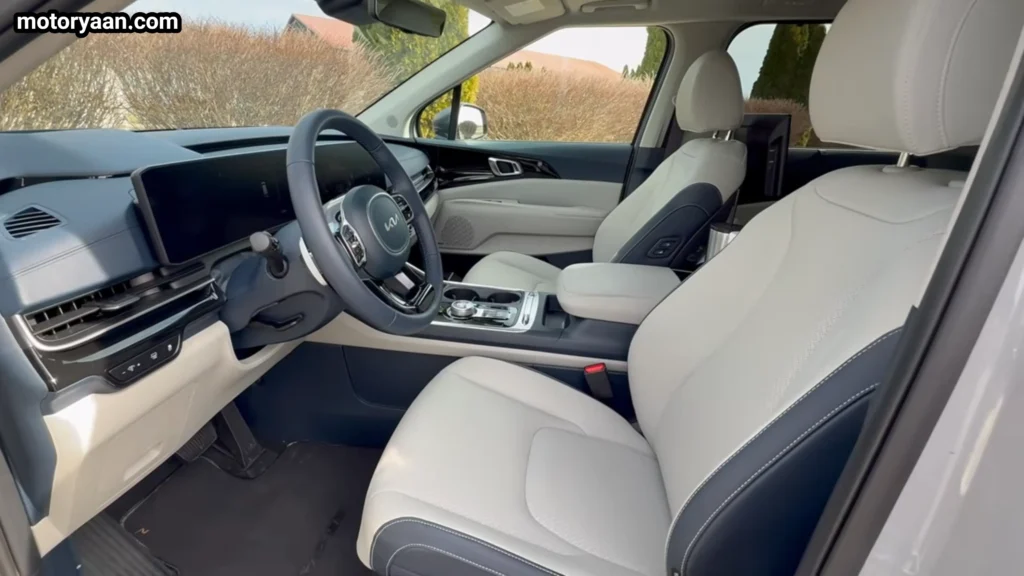 2026 Kia Carnival interior dashboard center console and front seats layout
