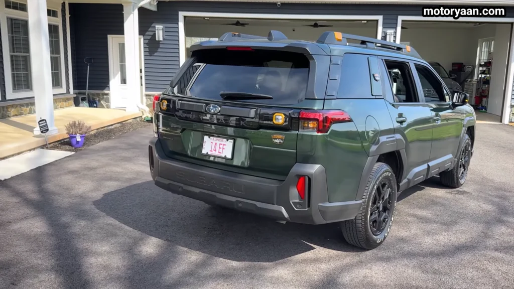 2026 Subaru Outback Wilderness rear and side profile with tailgate design