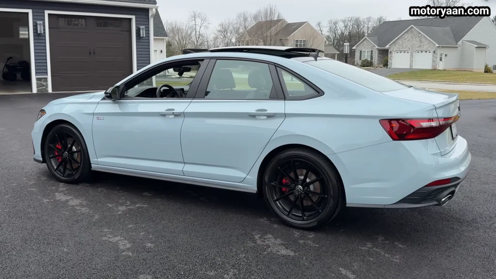 2026 Volkswagen Jetta GLI full side profile sedan silhouette