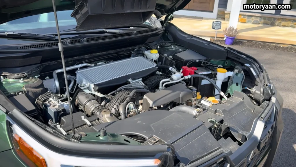 2026 Subaru Outback Wilderness engine bay 2.4L turbo boxer engine