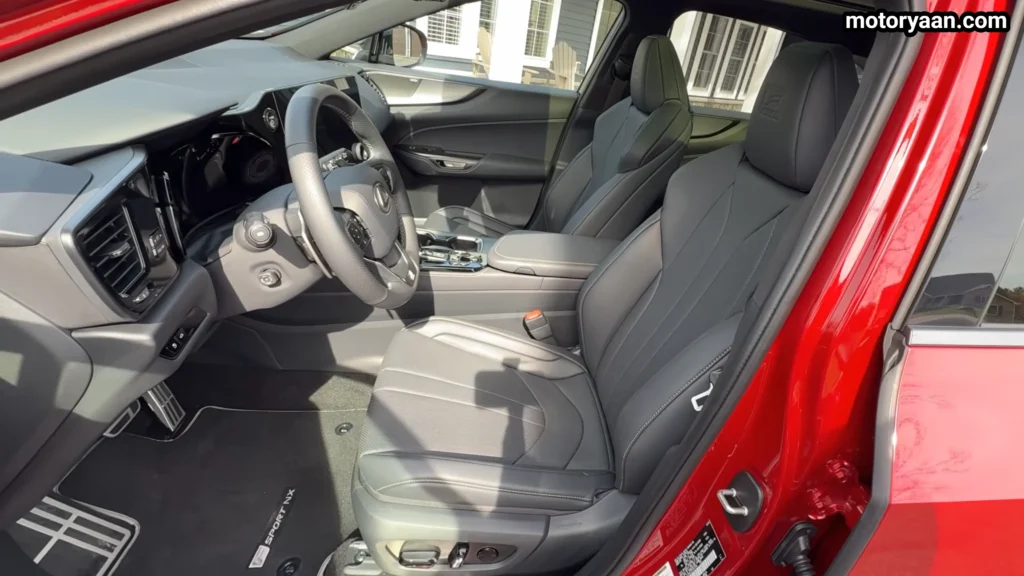 Lexus NX 350h F Sport front seats interior with sporty design