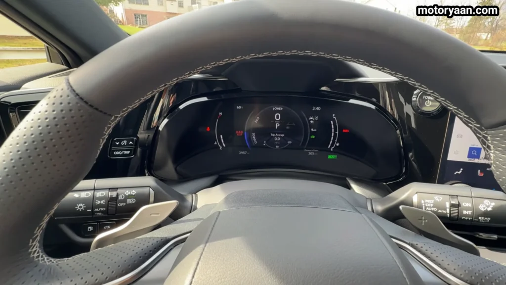 Lexus NX 350h F Sport instrument cluster display