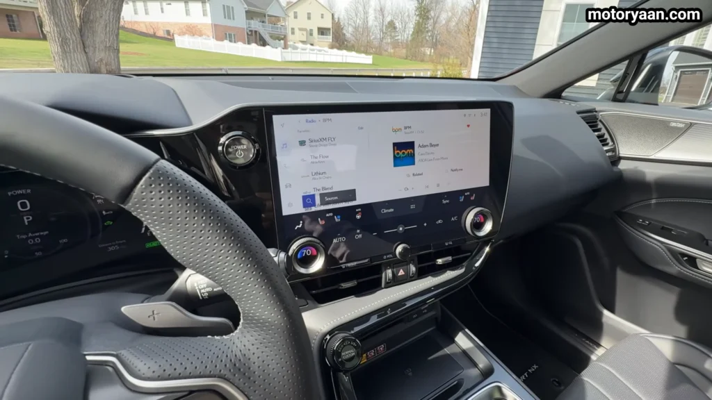 Lexus NX 350h F Sport infotainment screen with Apple CarPlay