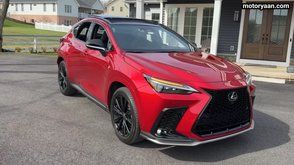 2026 Lexus NX 350h F Sport front and side profile with sporty styling