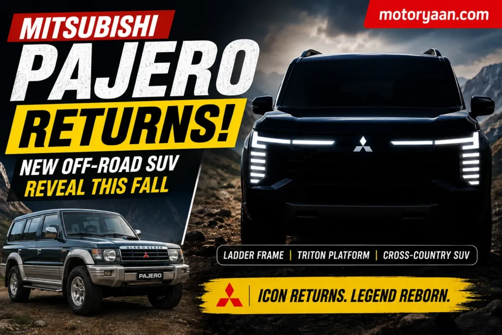 Mitsubishi Pajero Returns in 2026