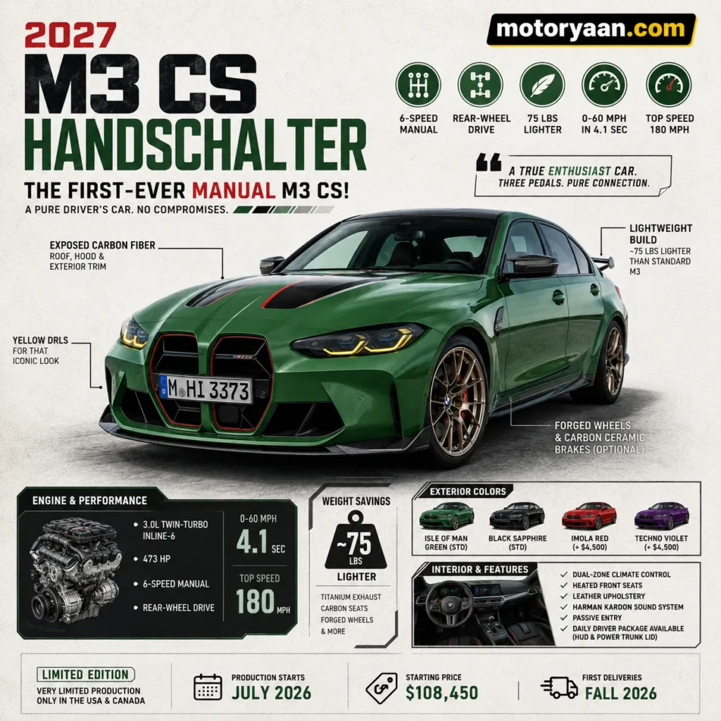 2027 BMW M3 CS Handschalter