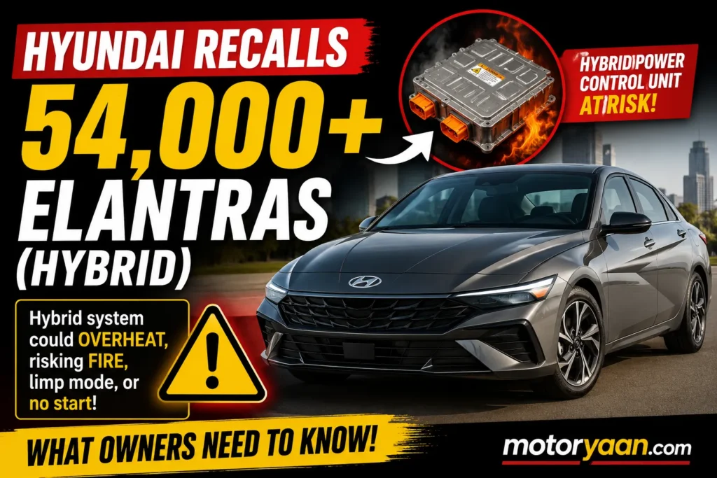 Hyundai Recalls Over 54,000 Elantra Hybrids