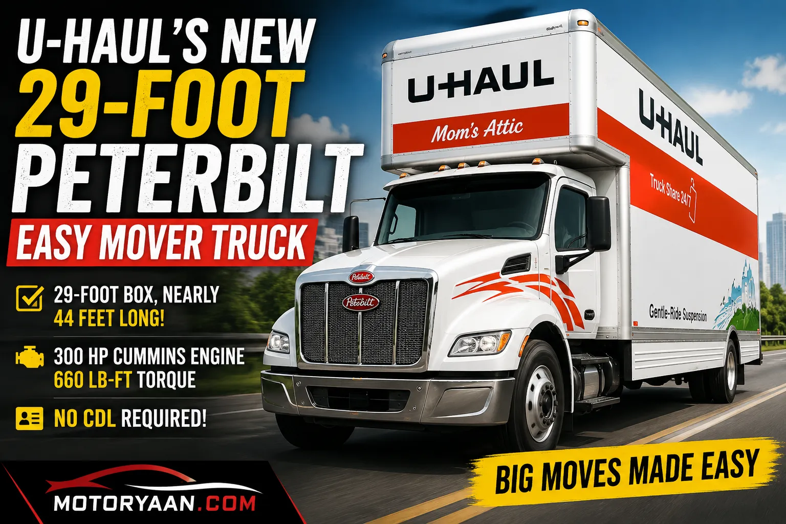 U Haul’s New 29 Foot Peterbilt Box Truck