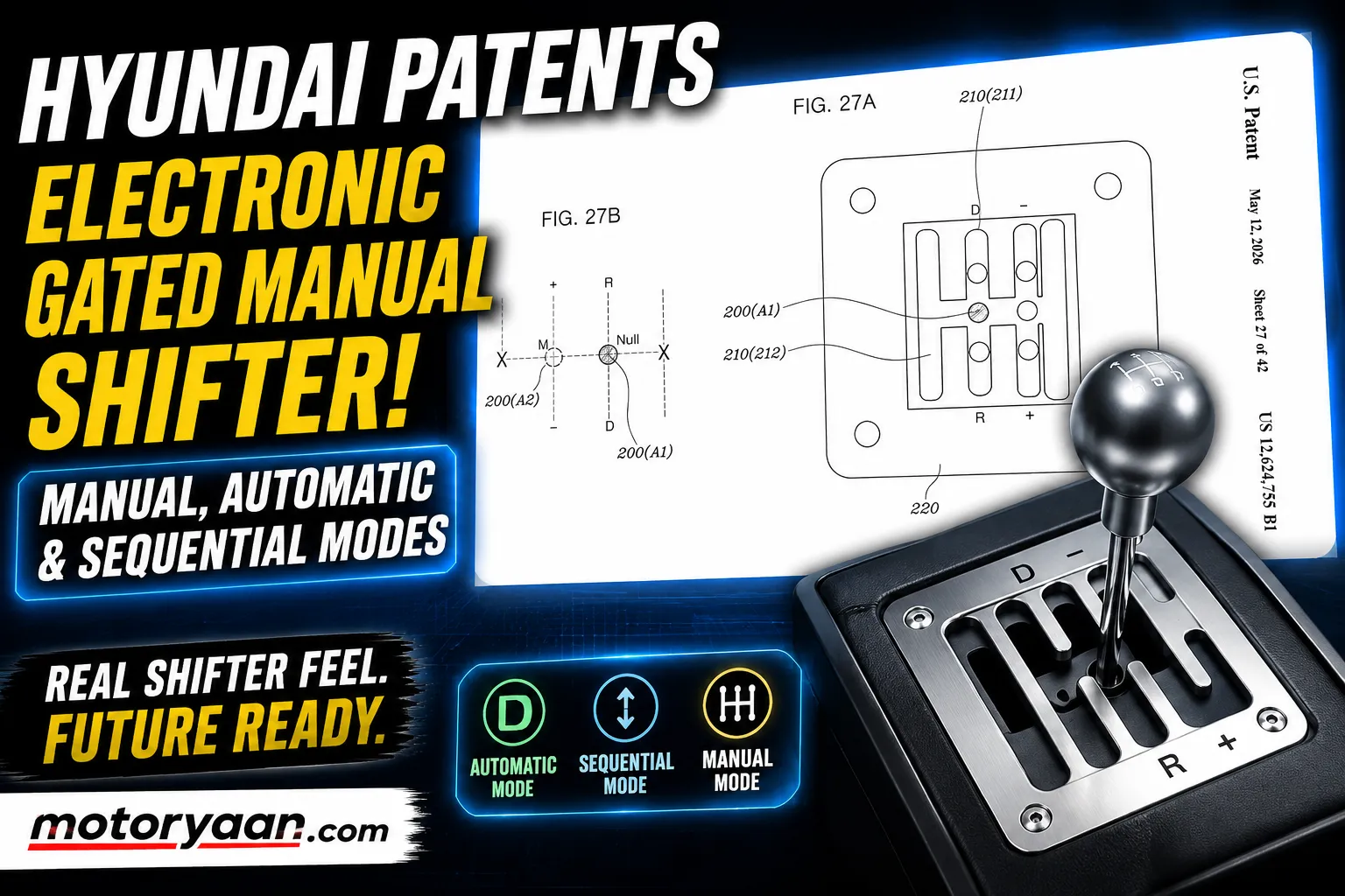 Hyundai Patents Electronic Gated Manual Shifter