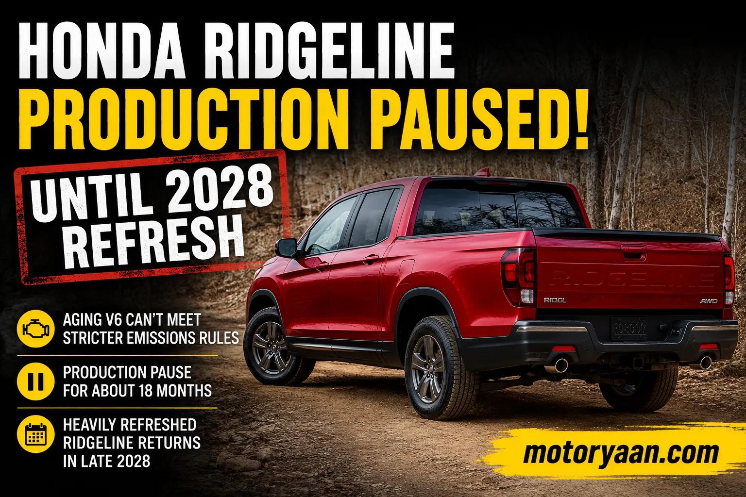 Honda Ridgeline Production Pause