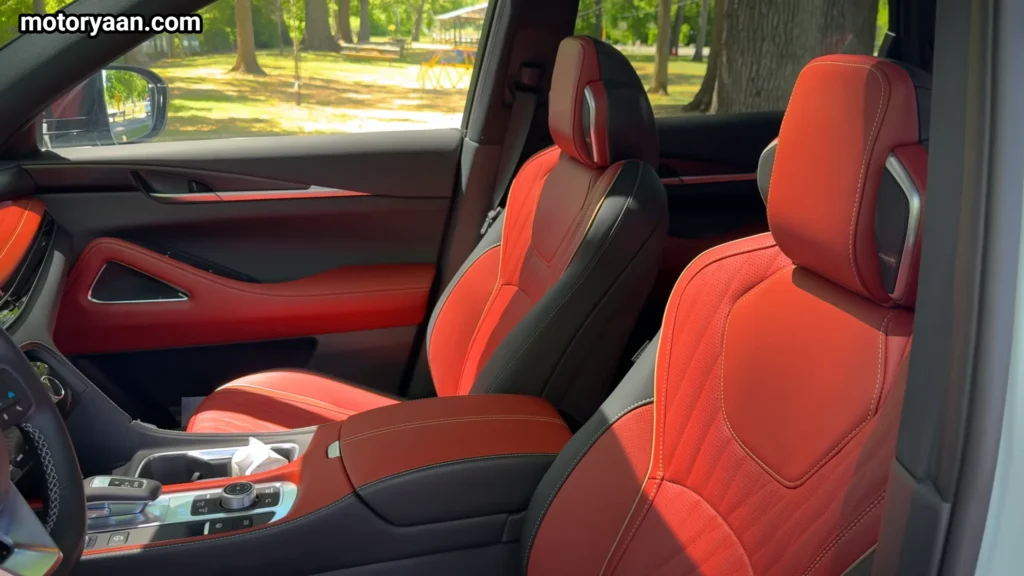 2027 Infiniti QX65 front seats center console premium seats