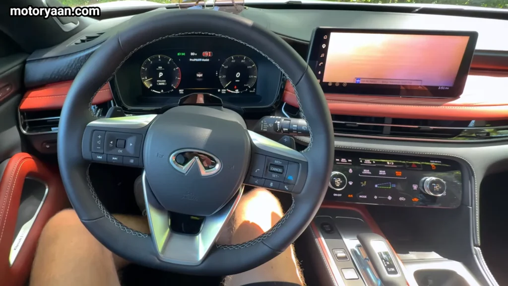 2027 Infiniti QX65 steering wheel instrument cluster infotainment