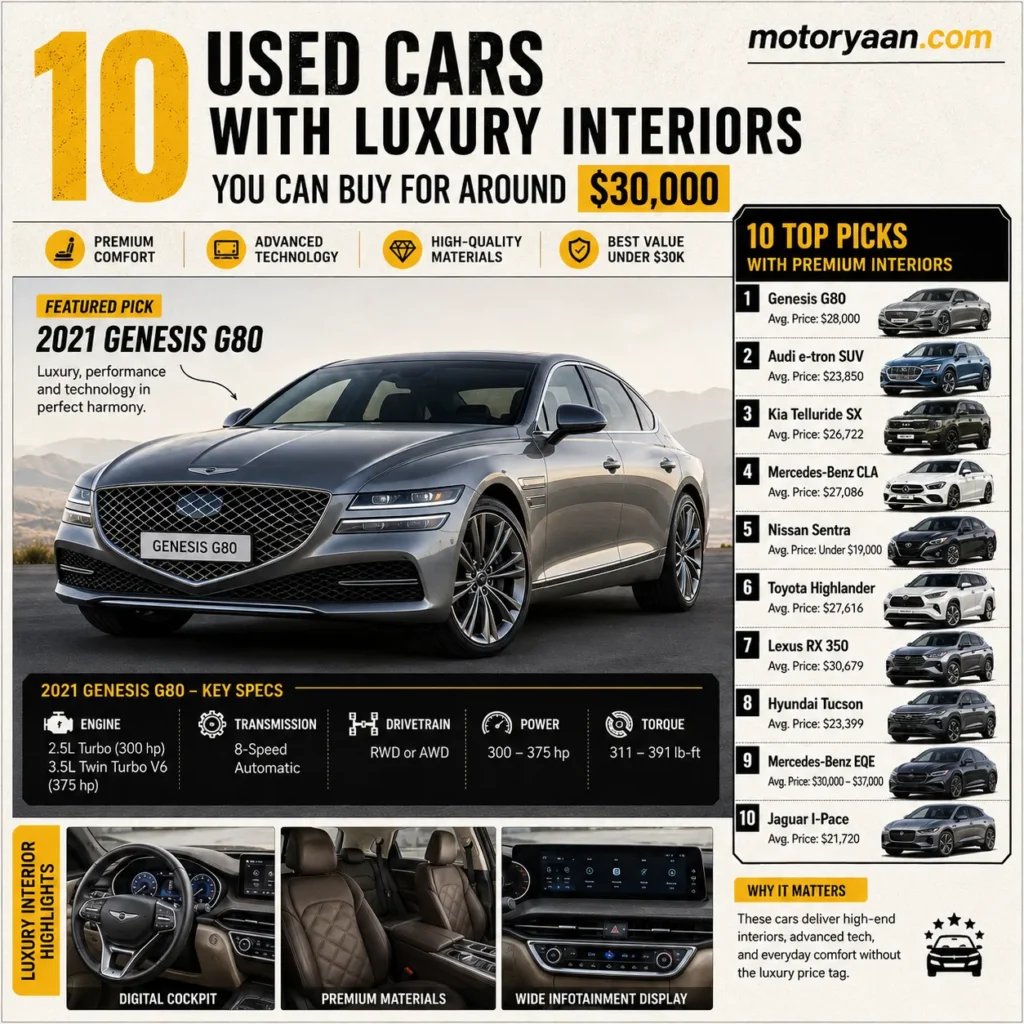 used cars with luxury interiors under $30,000