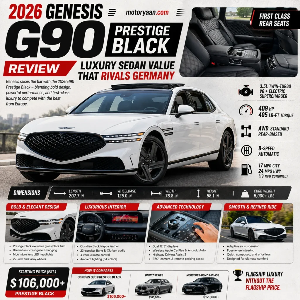 2026 Genesis G90 Prestige Black