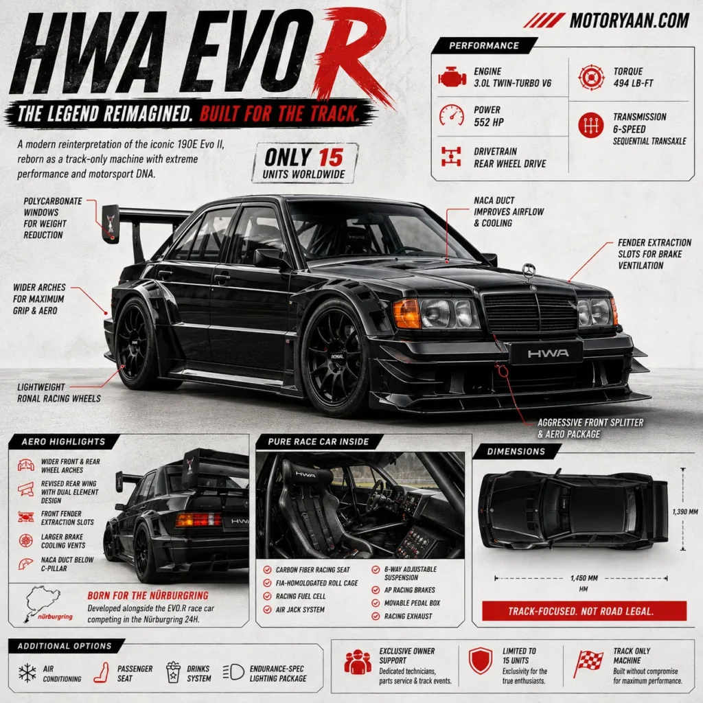 HWA Evo R track-only super sedan