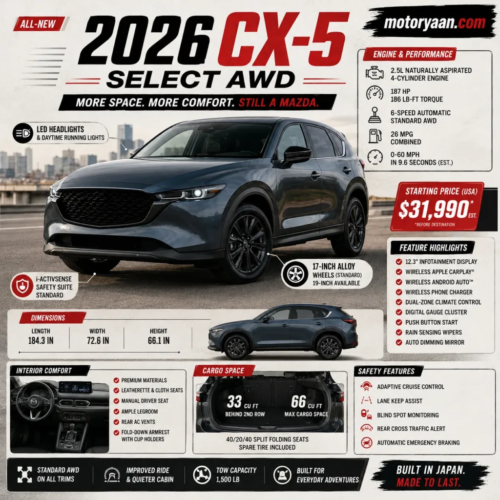 2026 Mazda CX5 Select AWD