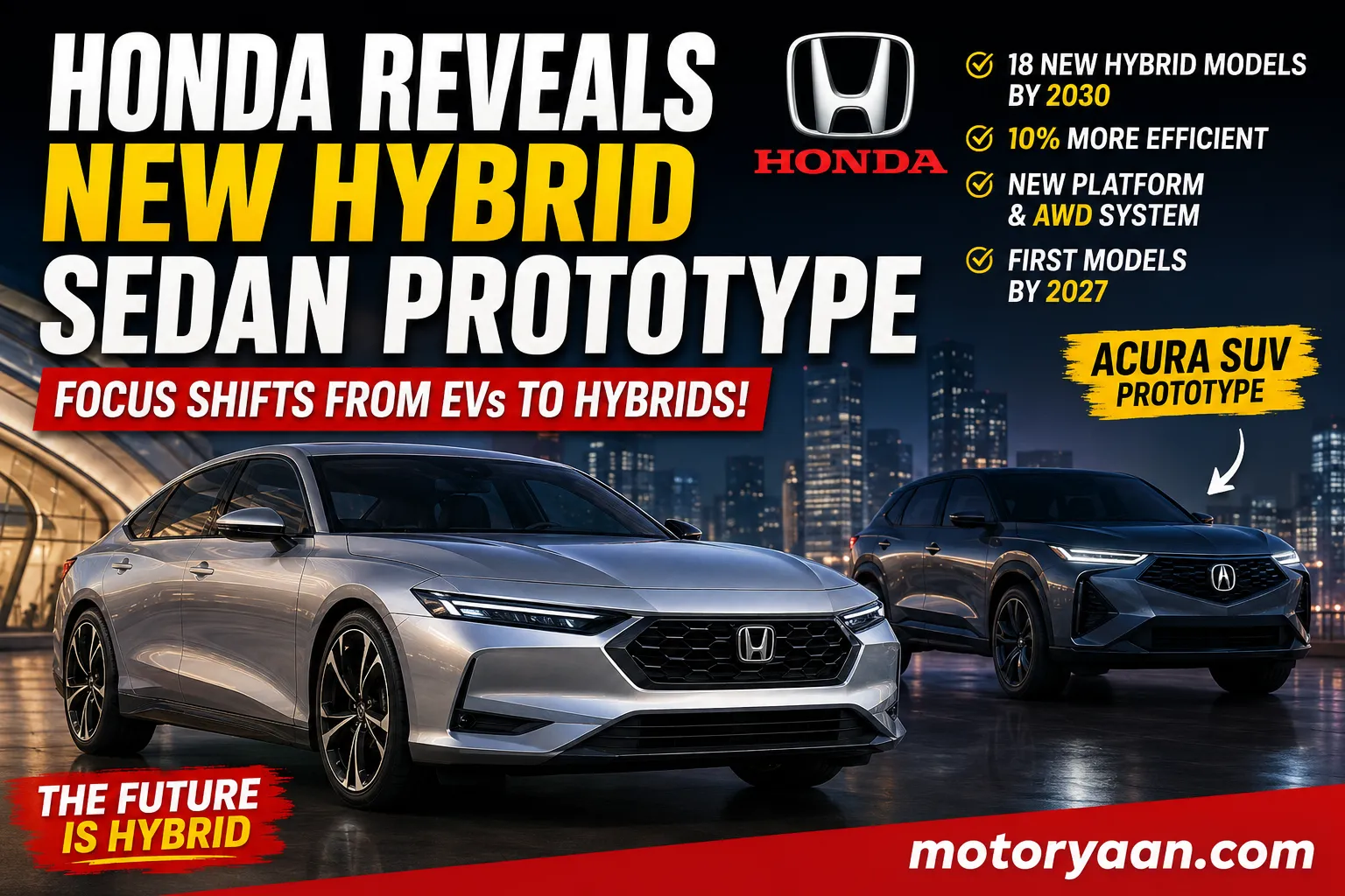Honda Reveals New Hybrid Sedan Prototype