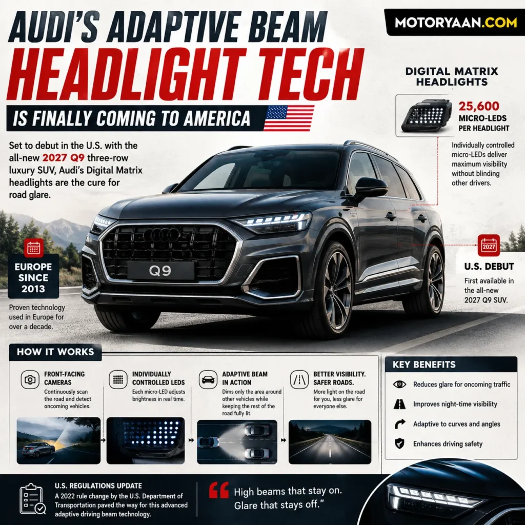 Audi’s Adaptive Beam Headlight Tech