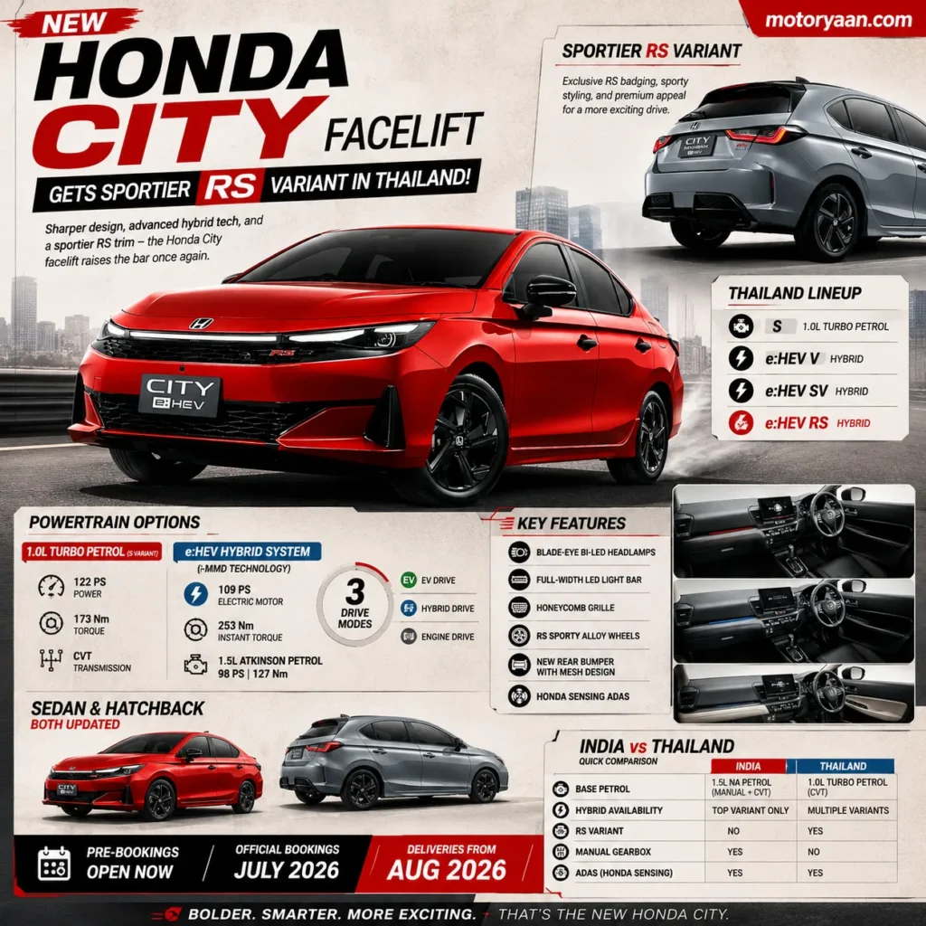 Honda City Facelift RS Variant