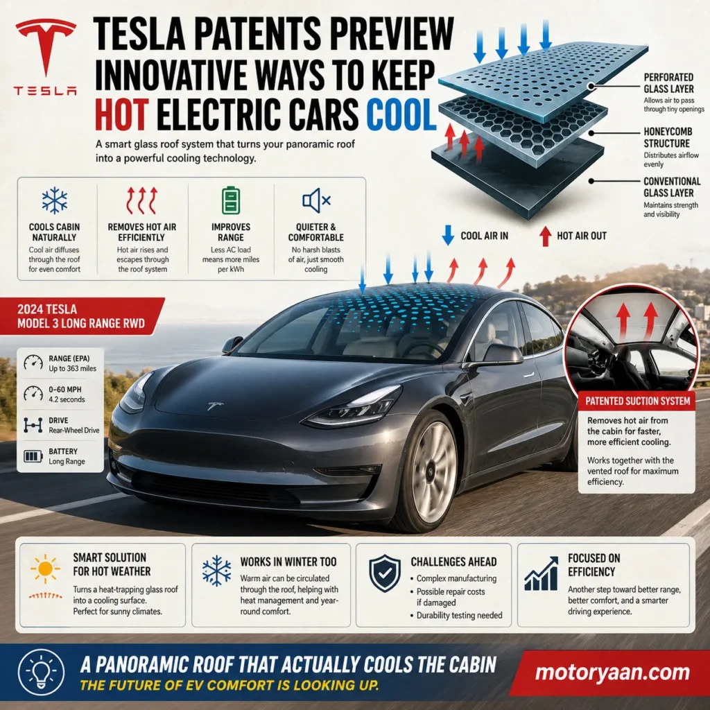 Tesla cooling roof patent