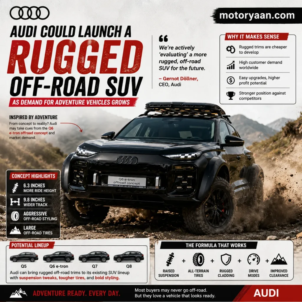 Audi Could Launch A Rugged Off Road SUV As Adventure Style SUVs Keep Getting Bigger