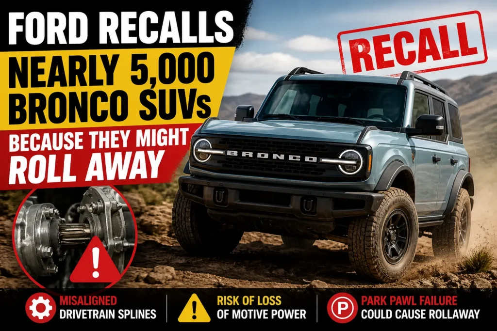 Ford Recalls Nearly 5000 Bronco