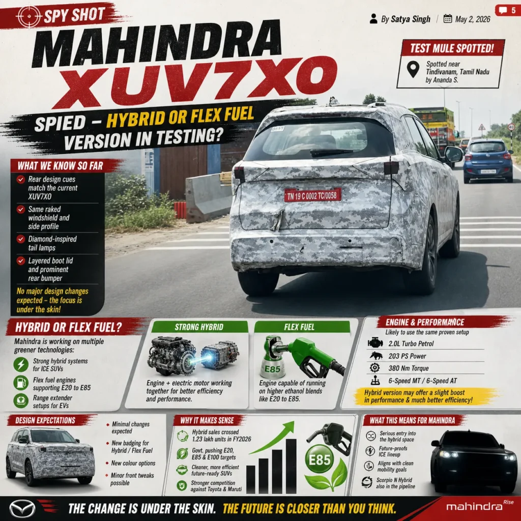 Mahindra XUV7XO Hybrid or Flex Fuel Version