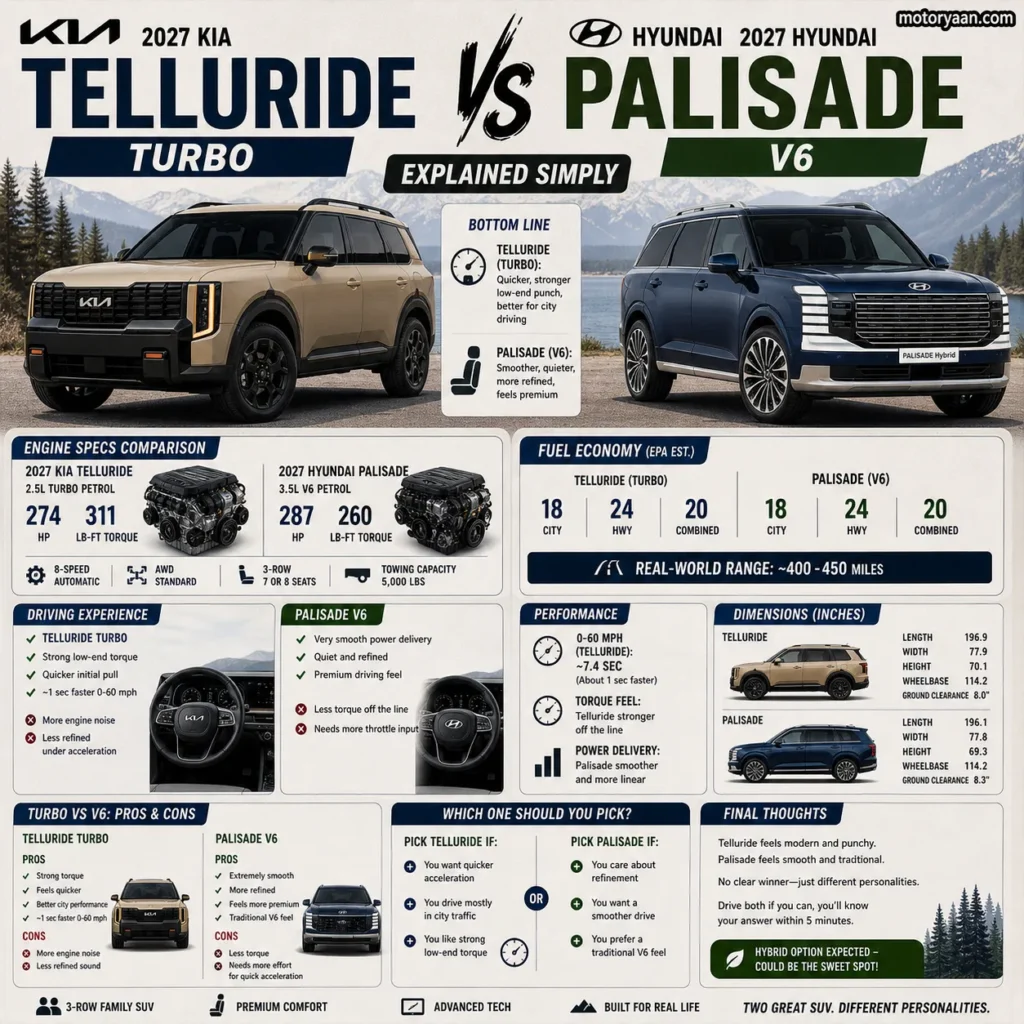2027 Kia Telluride vs Hyundai Palisade