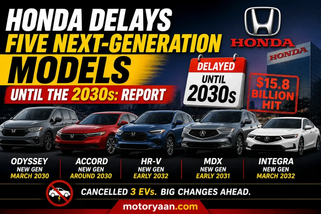 Honda Delays Next Generation Odyssey, Accord, HR-V, MDX and Integra Until 2030s