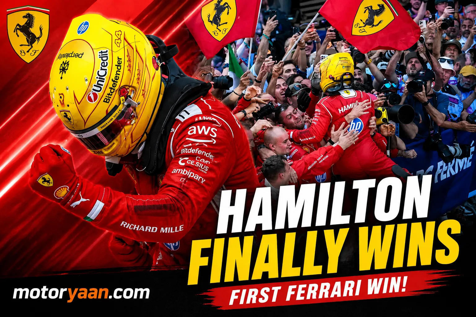 Lewis Hamilton First Ferrari Win