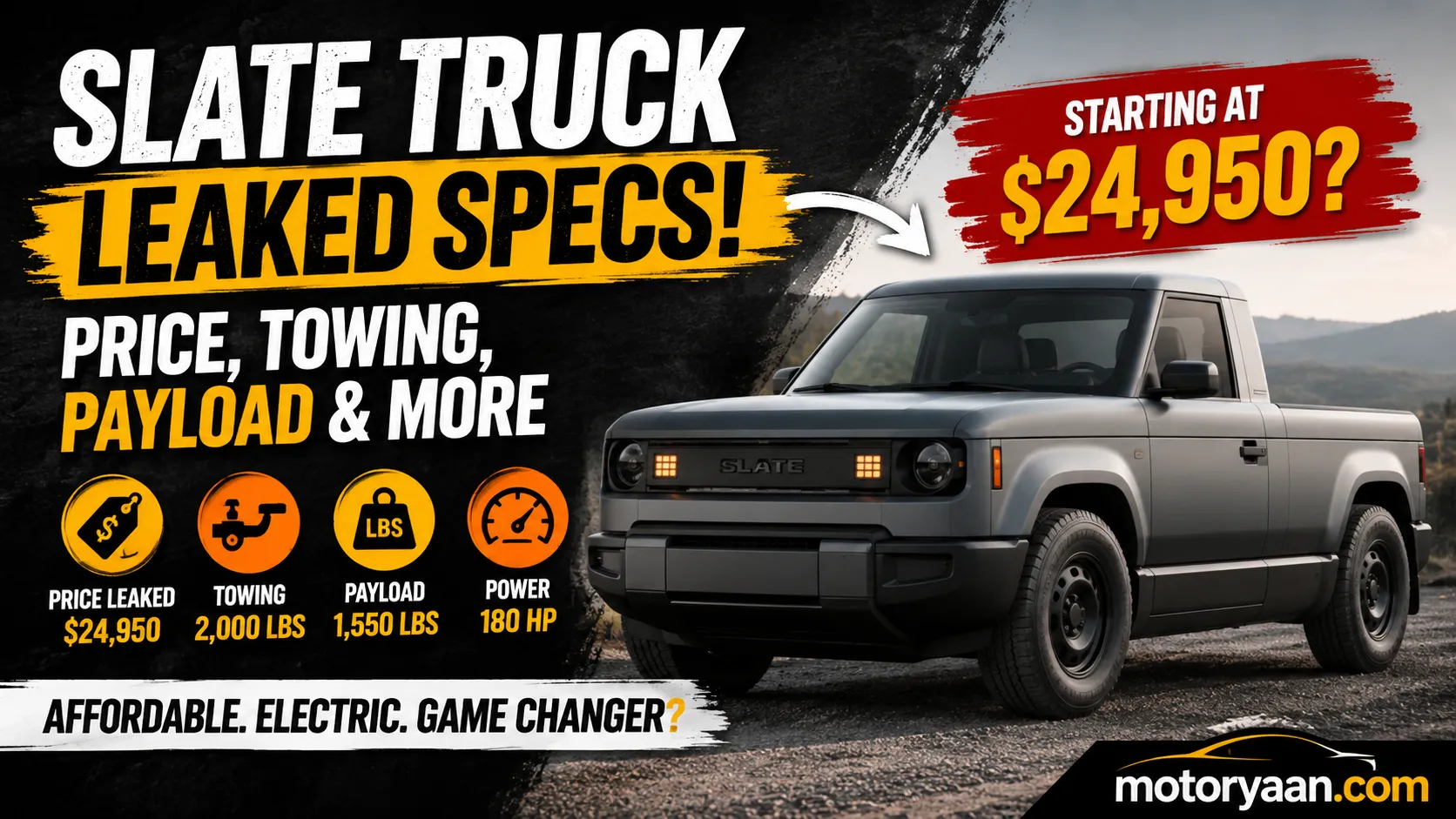 Slate Truck Leaked Specs