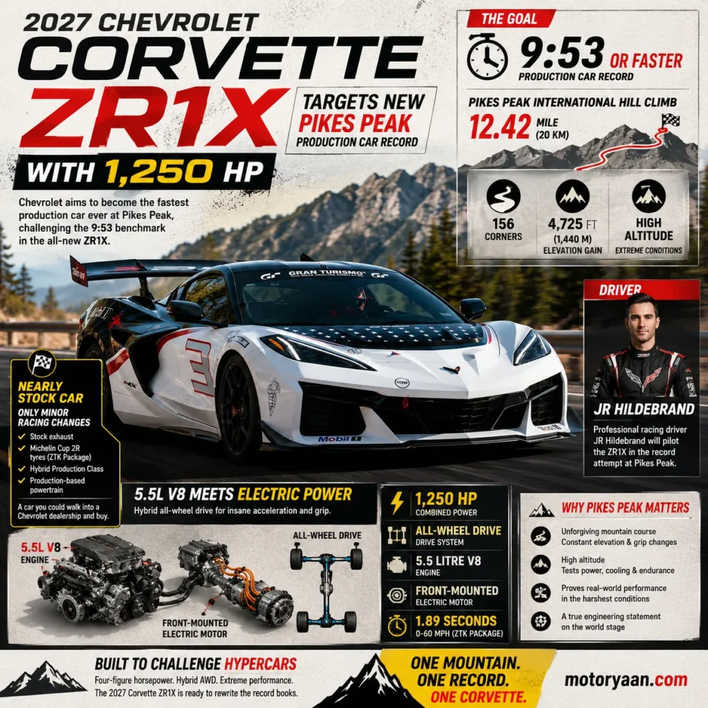 2027 Chevrolet Corvette ZR1X Pikes Peak Record