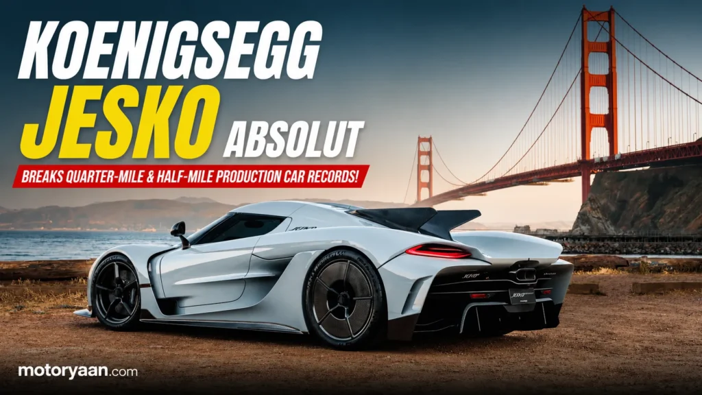 Koenigsegg Jesko Absolut Quarter Mile Record