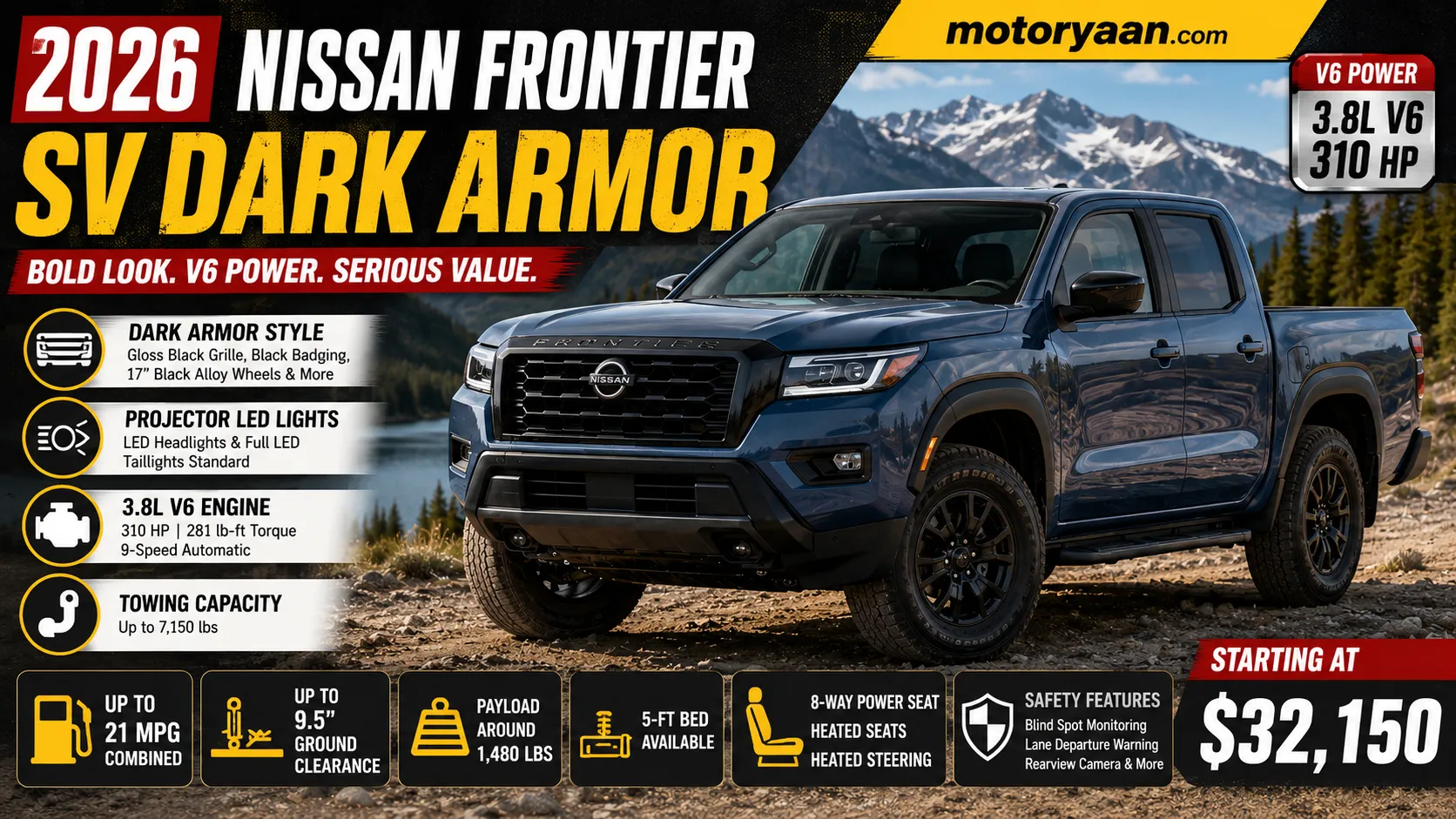 2026 Nissan Frontier SV Dark Armor