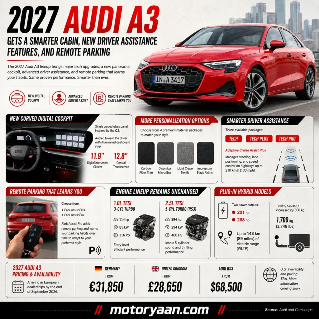 2027 Audi A3 Interior Update