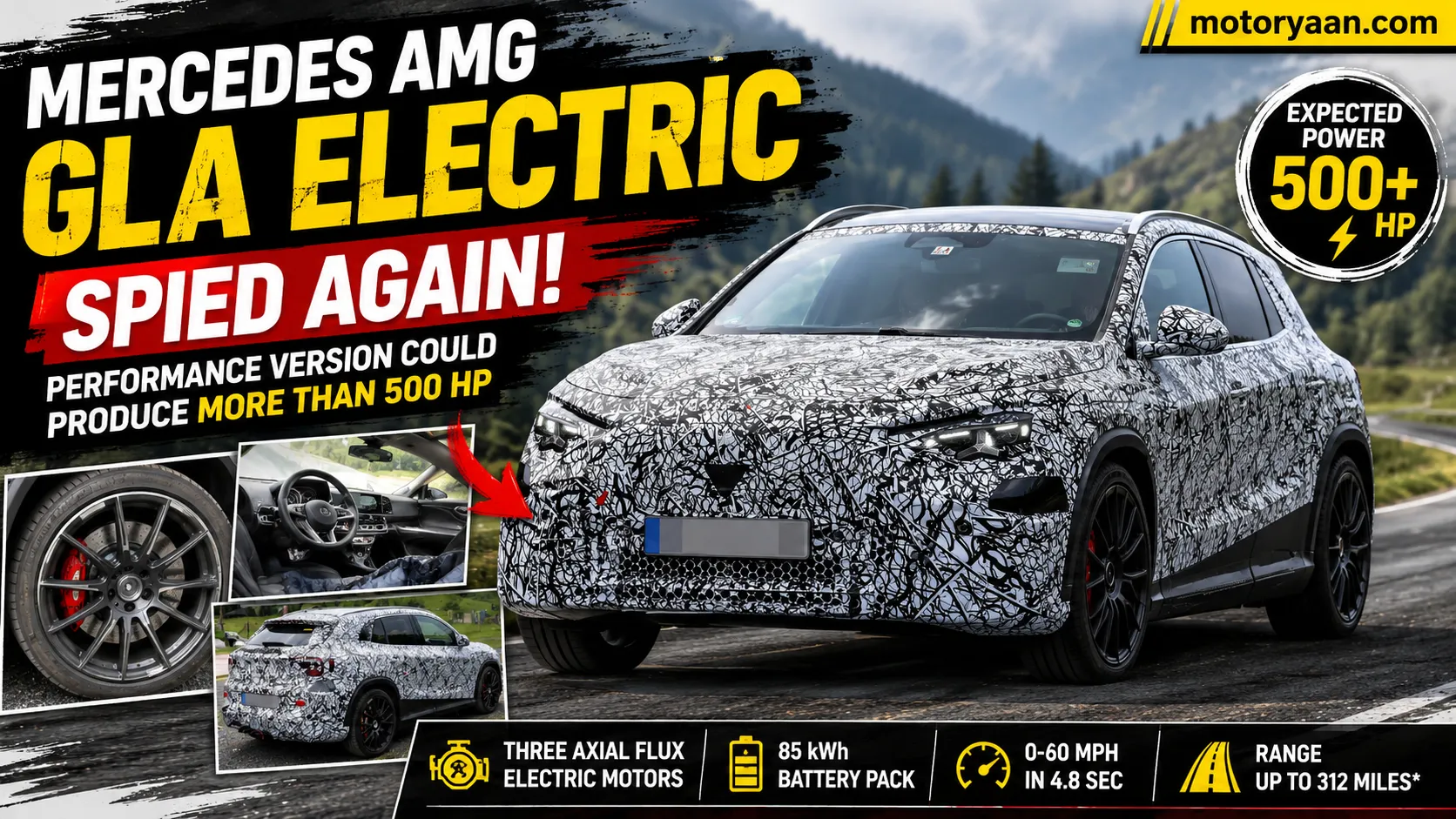 Mercedes AMG GLA Electric Spied