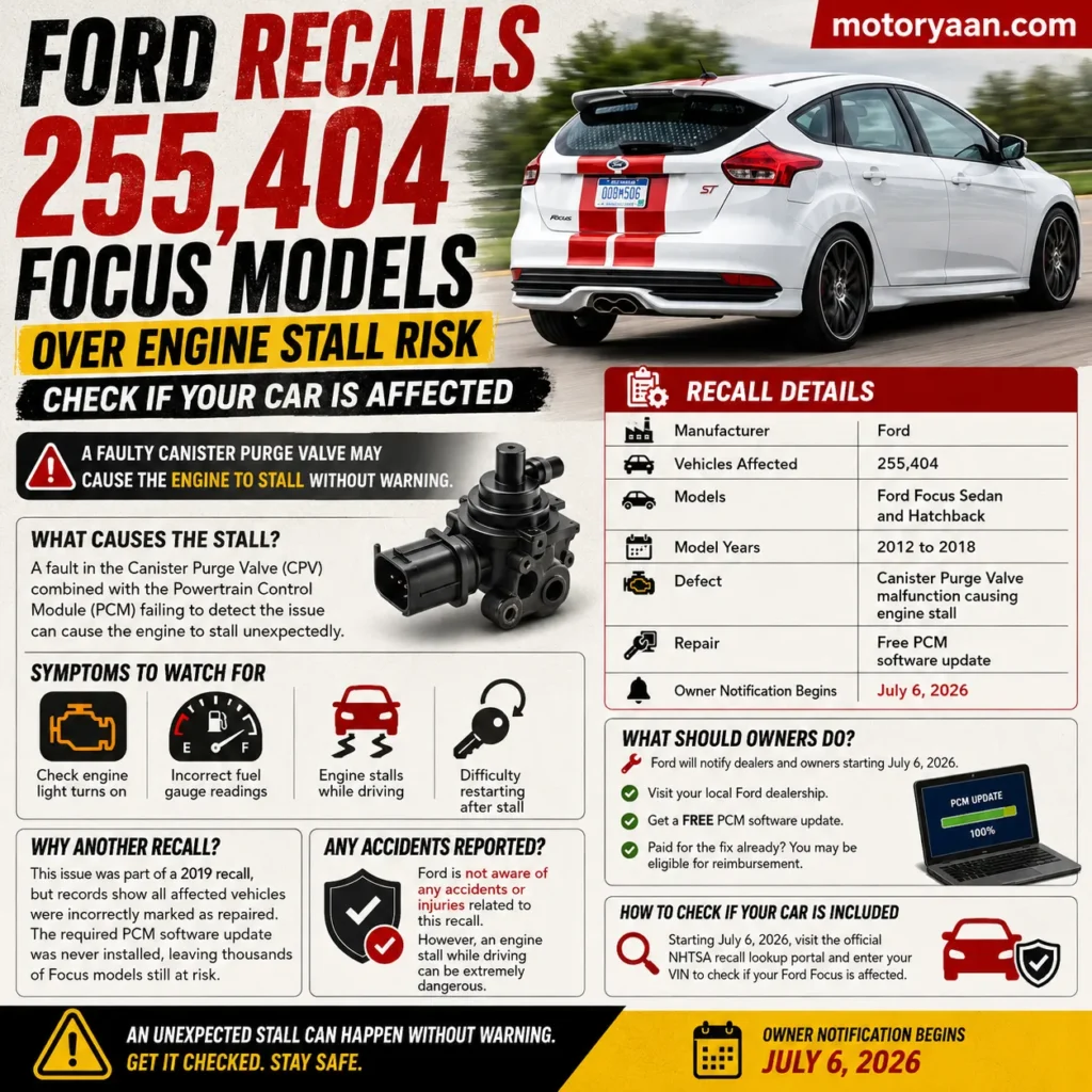 Ford Focus Recall 2026