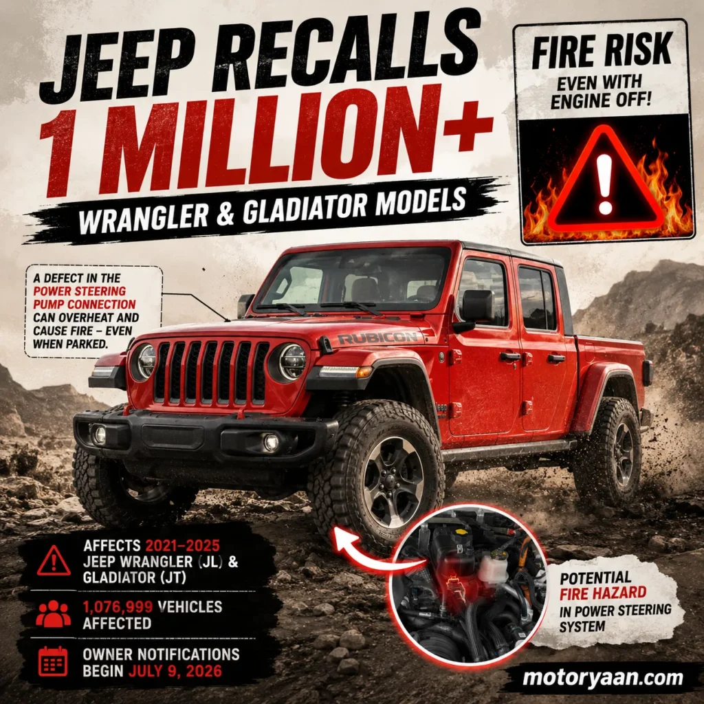Jeep Wrangler Gladiator recall