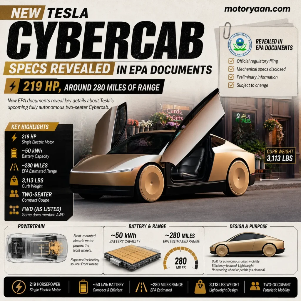 Tesla Cybercab Specs